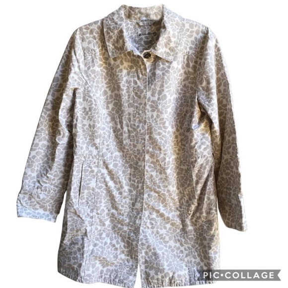 Eddie Bauer Jackets & Blazers - Eddie Bauer Floral Water Resistant Rain Coat Large